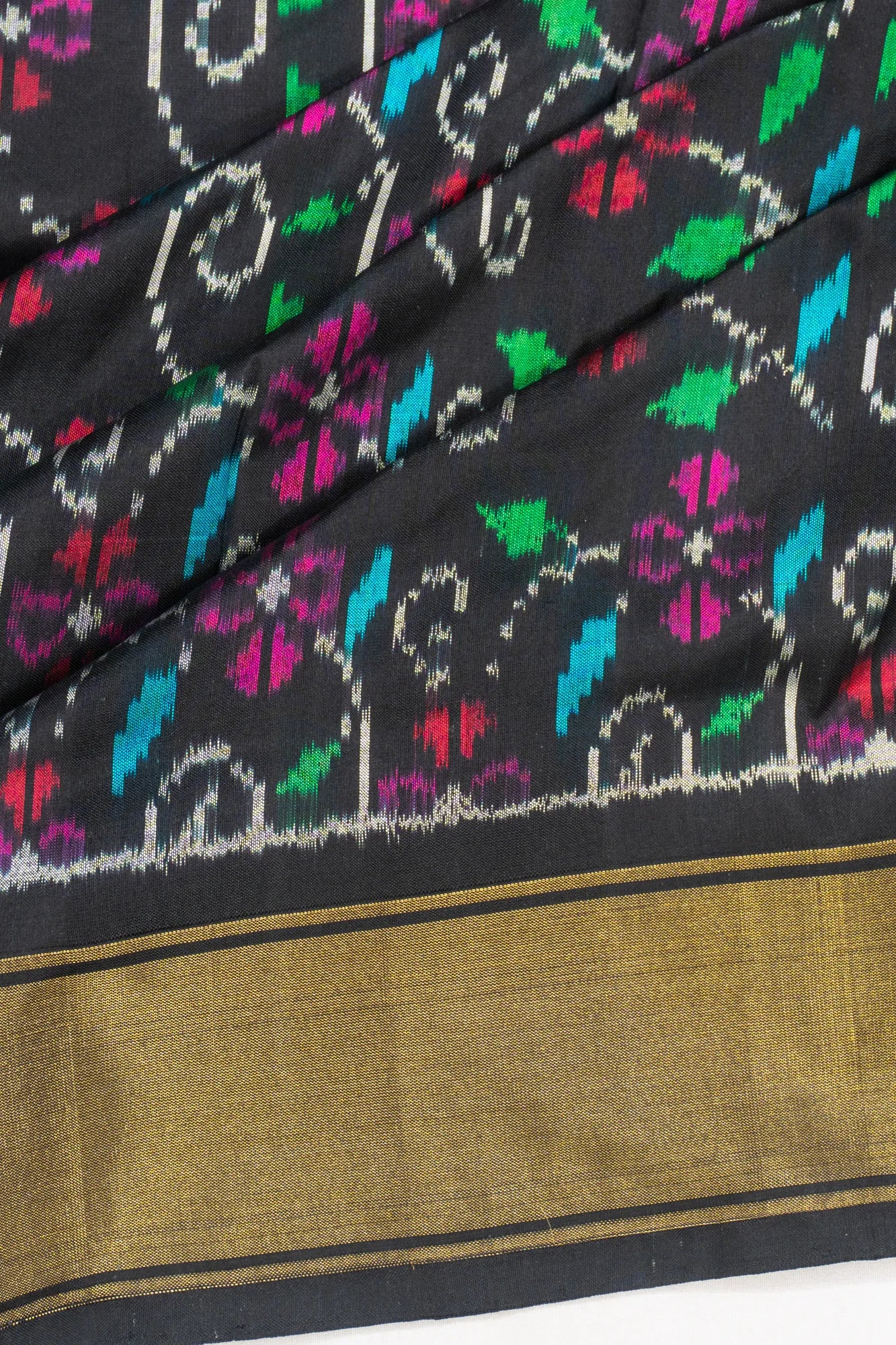Pochampally Silk Ikat Black Saree