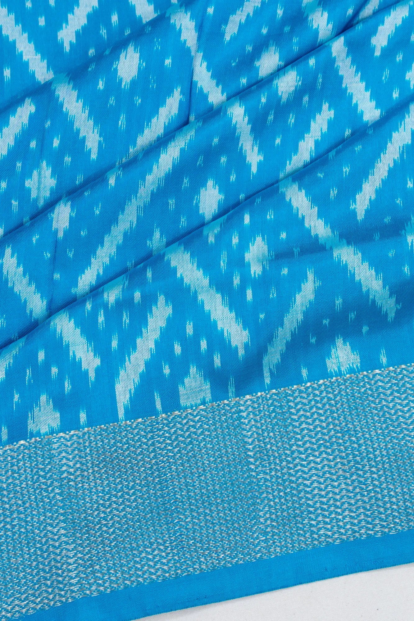 Pochmapally Silk Ikat Sky Blue Saree