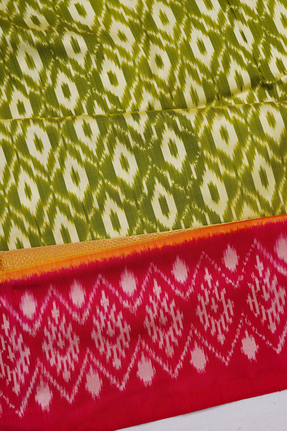 Pochampally Silk Ikat Green Saree