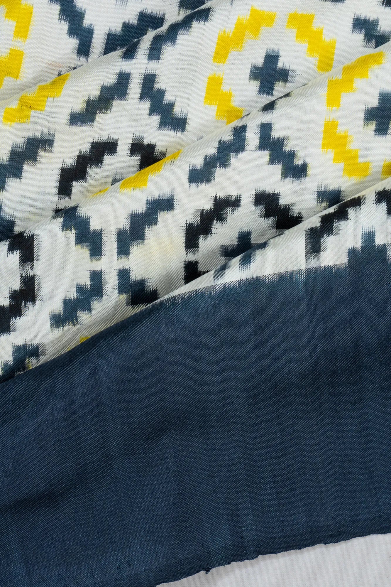 Pochampally Silk Ikat White Saree