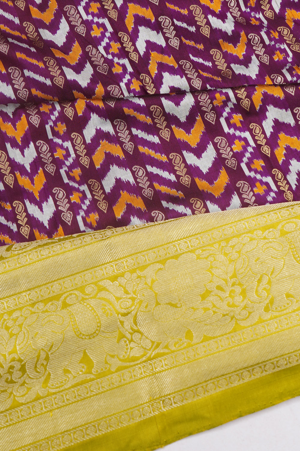 Kanchipuram Silk Ikat Purple Saree