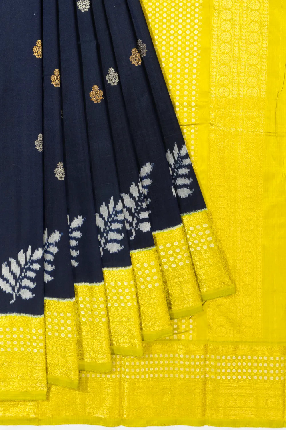 Kanchipuram Silk Butta Dark Blue Saree