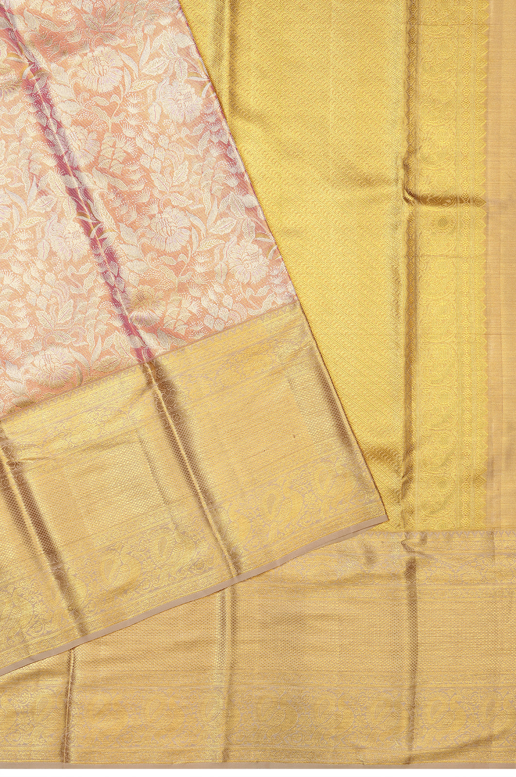 Taranga Kanchi Silk Tissue Brocade Pink Saree