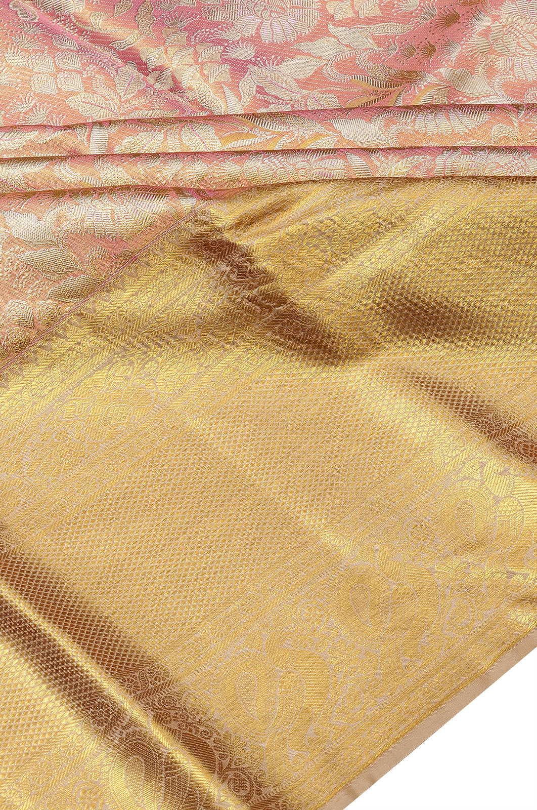 Taranga Kanchi Silk Tissue Brocade Pink Saree