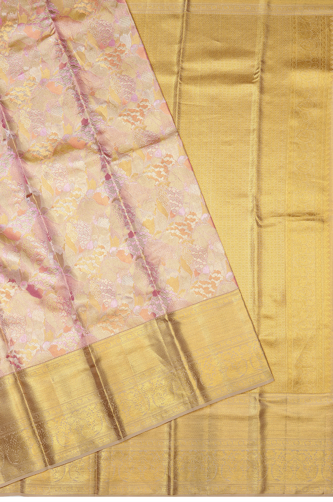 Taranga Kanchi Silk Tissue Brocade Pink Saree