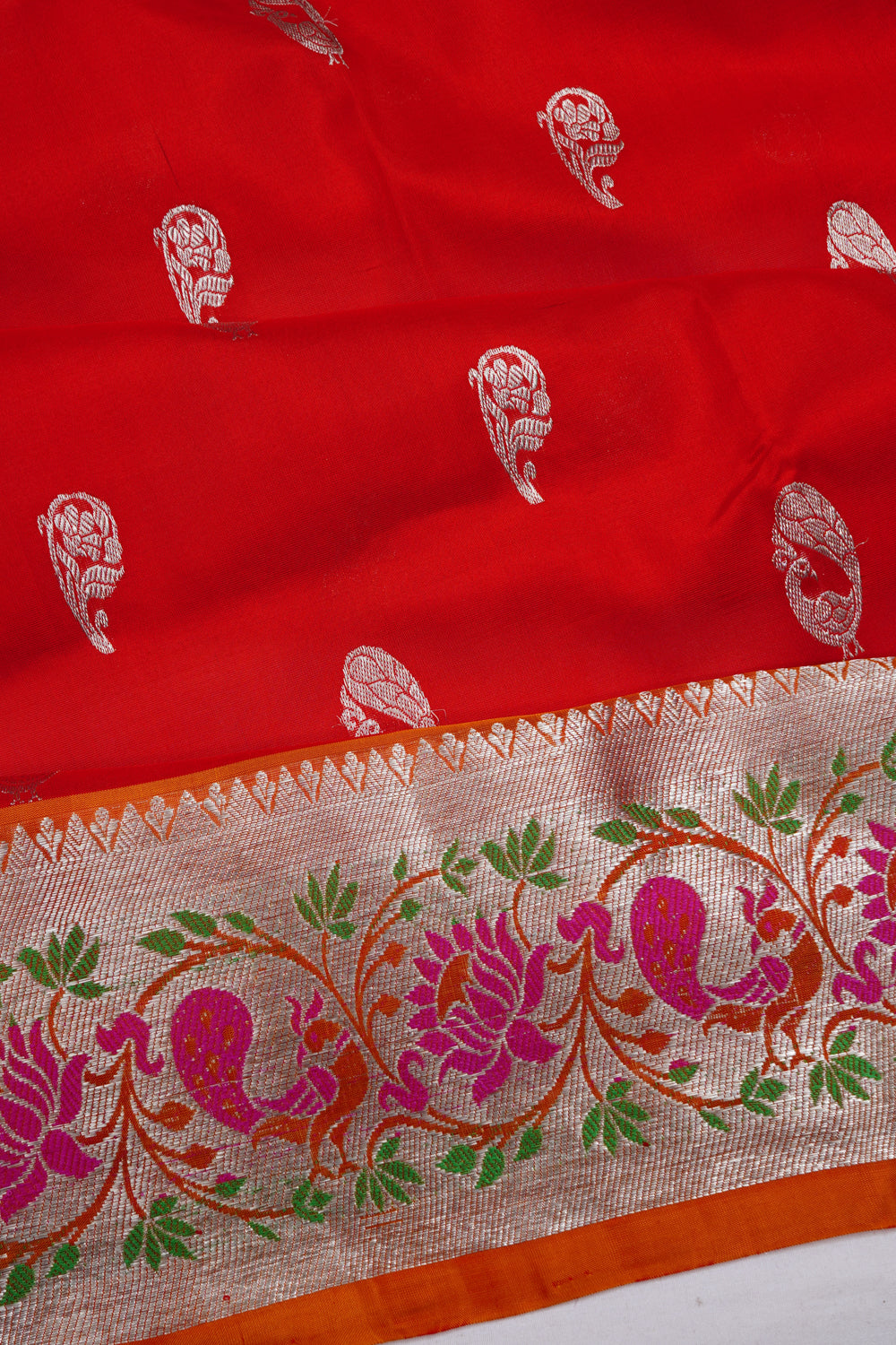 Soft Silk Butta Red Saree