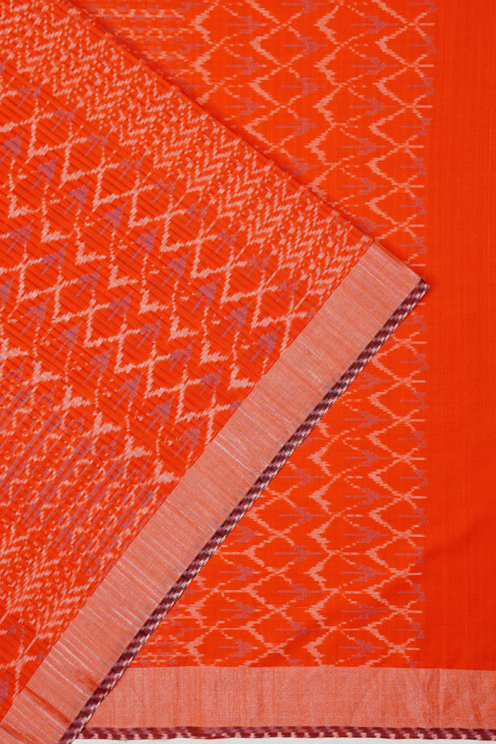 Pochampally Silk Ikat Red Saree