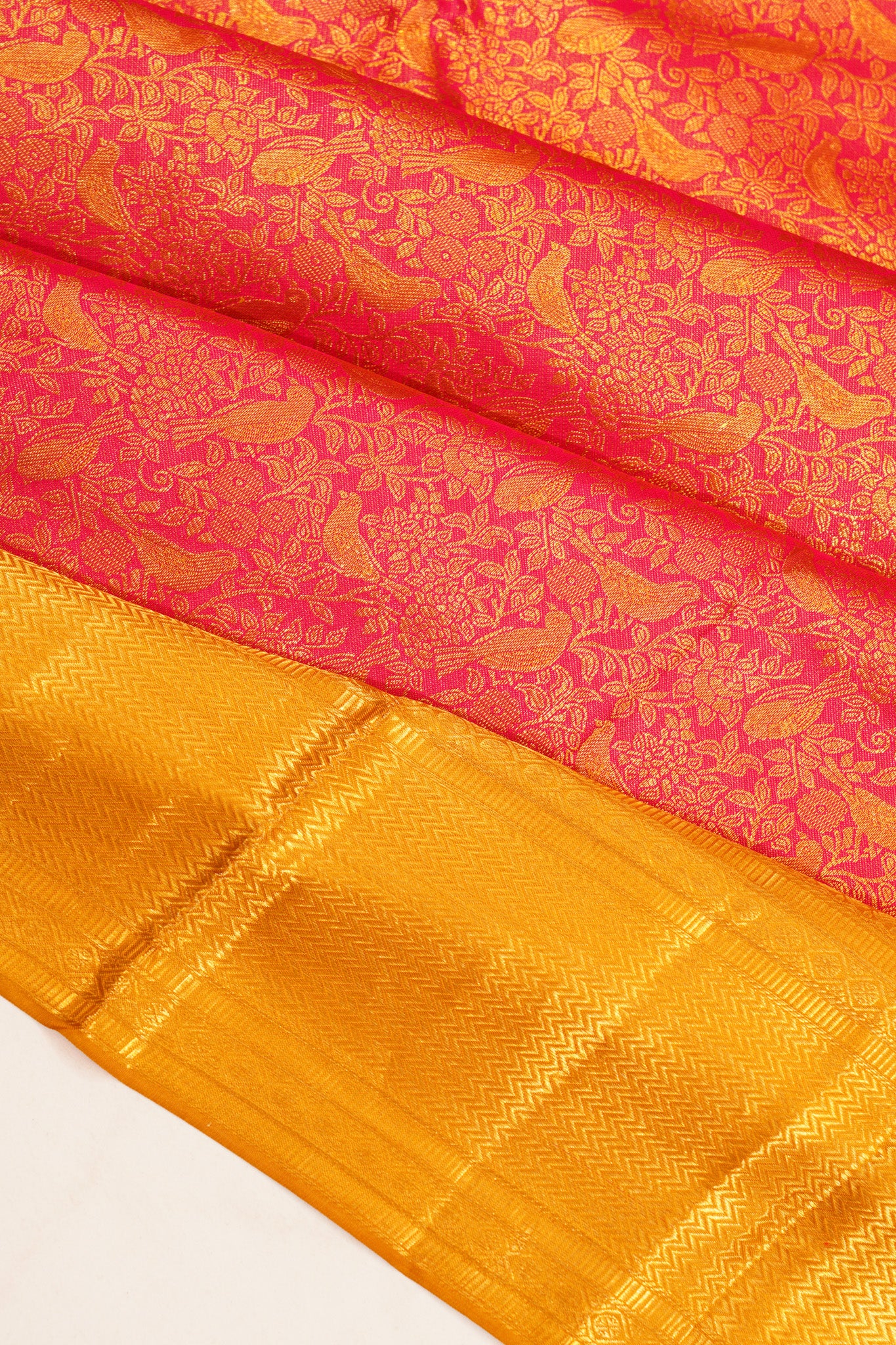 Taranga Kanchi Silk Brocade Pink Saree