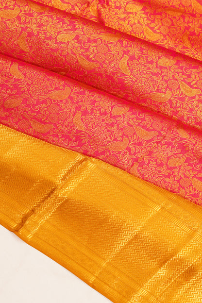 Taranga Kanchi Silk Brocade Pink Saree