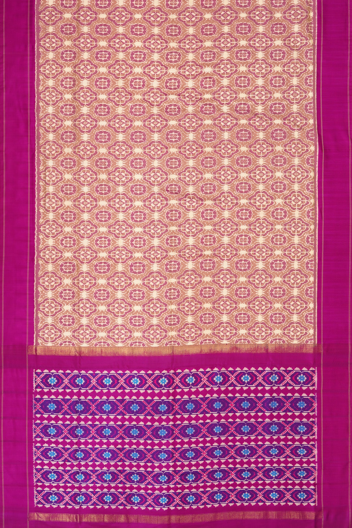 Pochampally Silk Ikat Snuff Saree