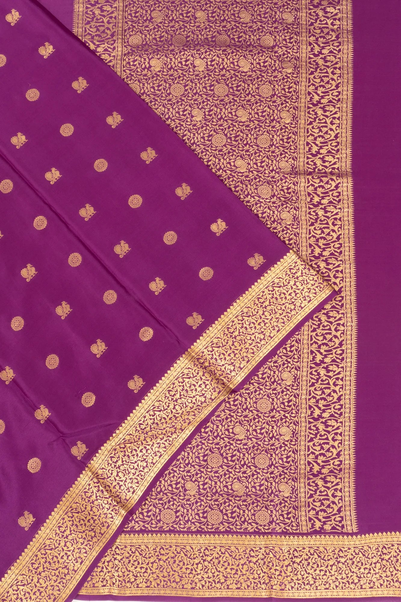 Binny Silk Butta Purple Saree