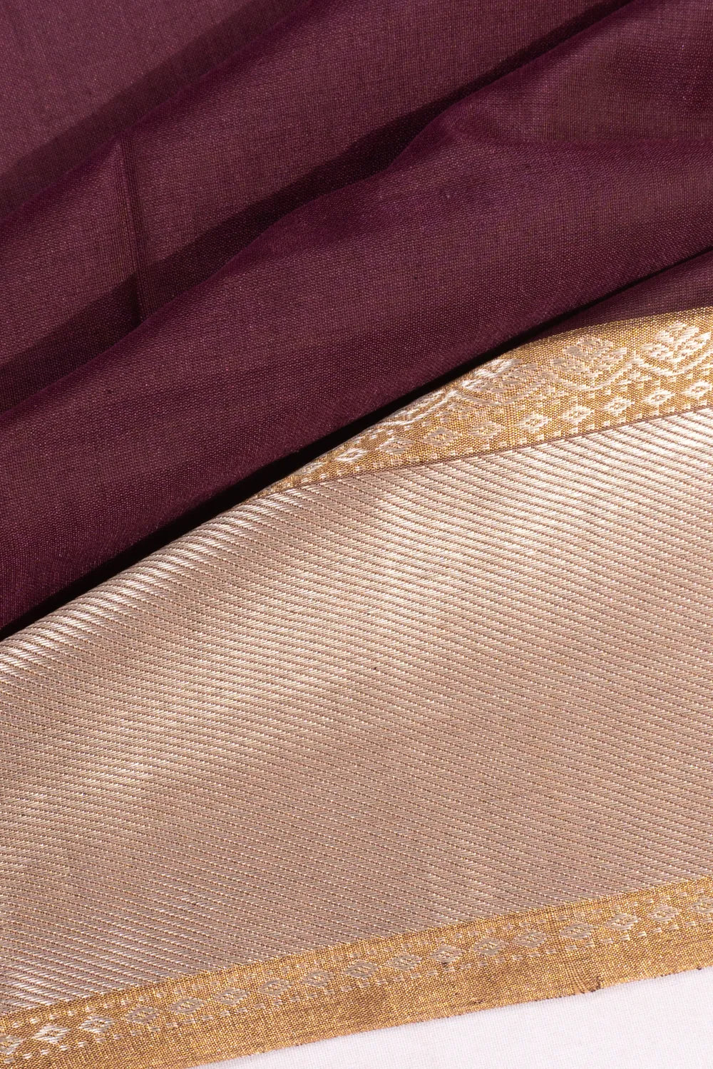 Chanderi Silk Butta Brown Saree