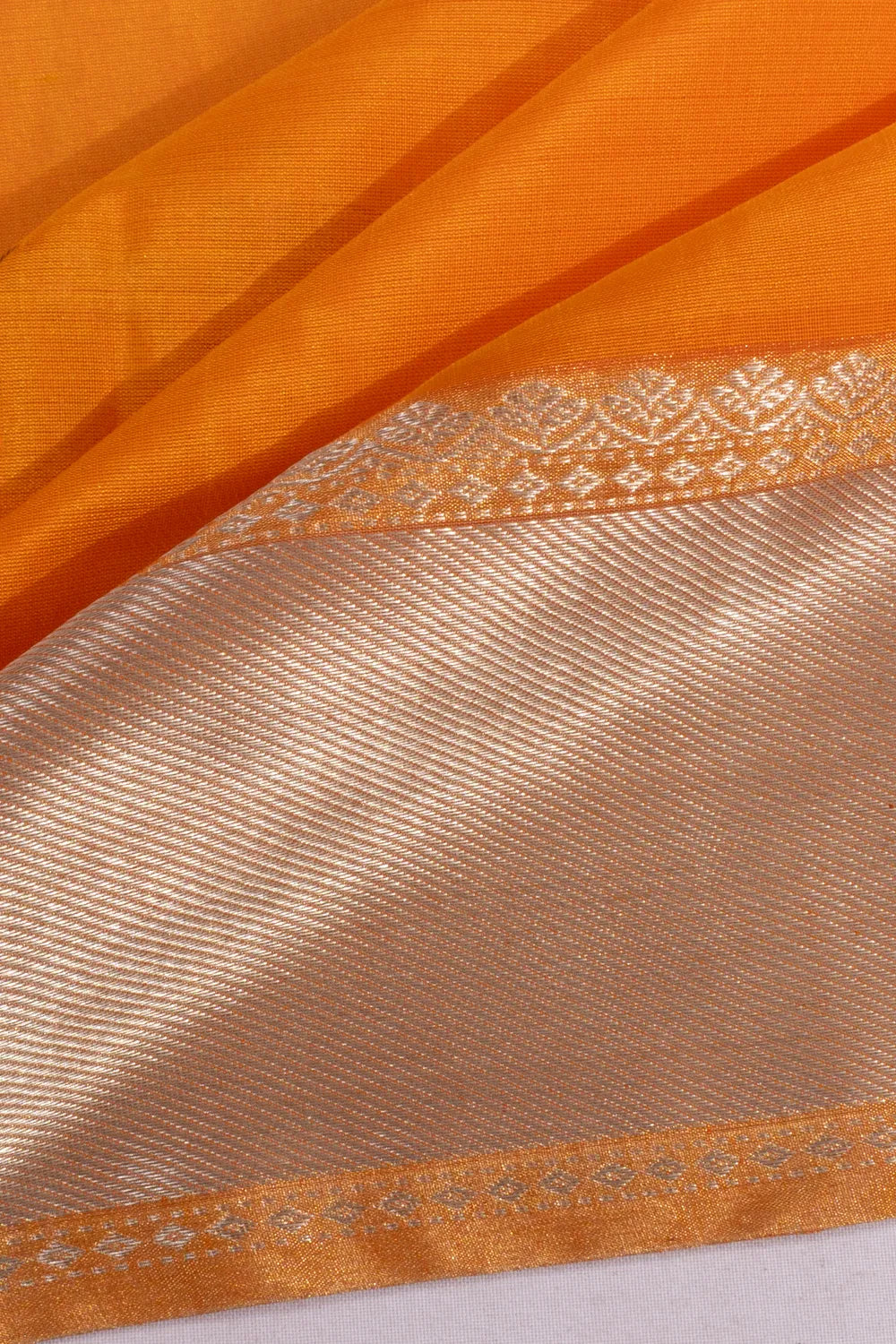 Chanderi Silk Butta Mustard Yellow Saree