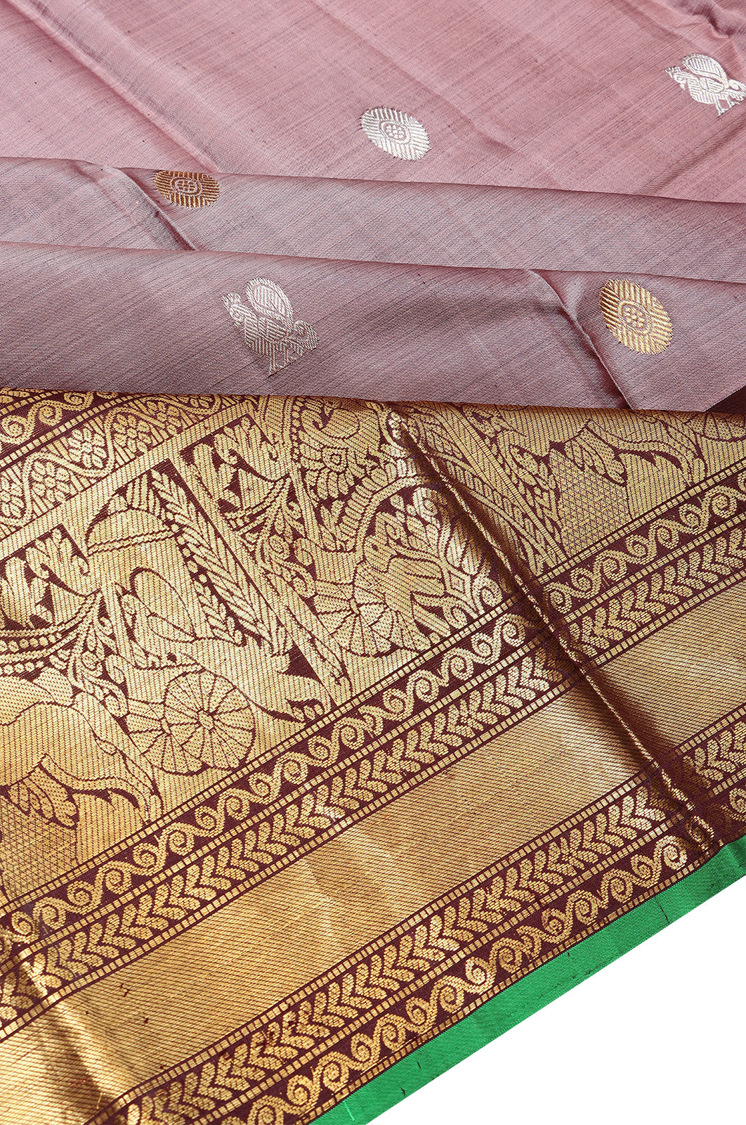 Kanchipuram Silk Butta Lilac Saree