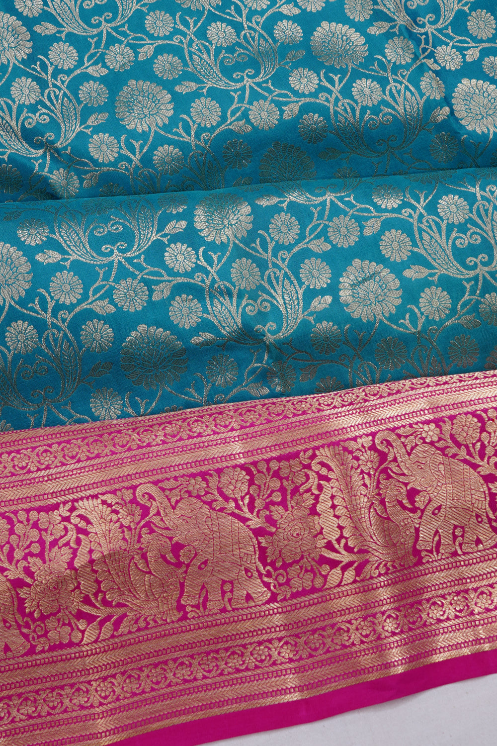 Taranga Kanchi Silk Brocade Sky Blue Saree