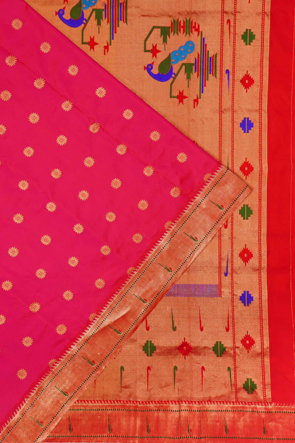 Muniya Silk Butta Rani Pink Saree