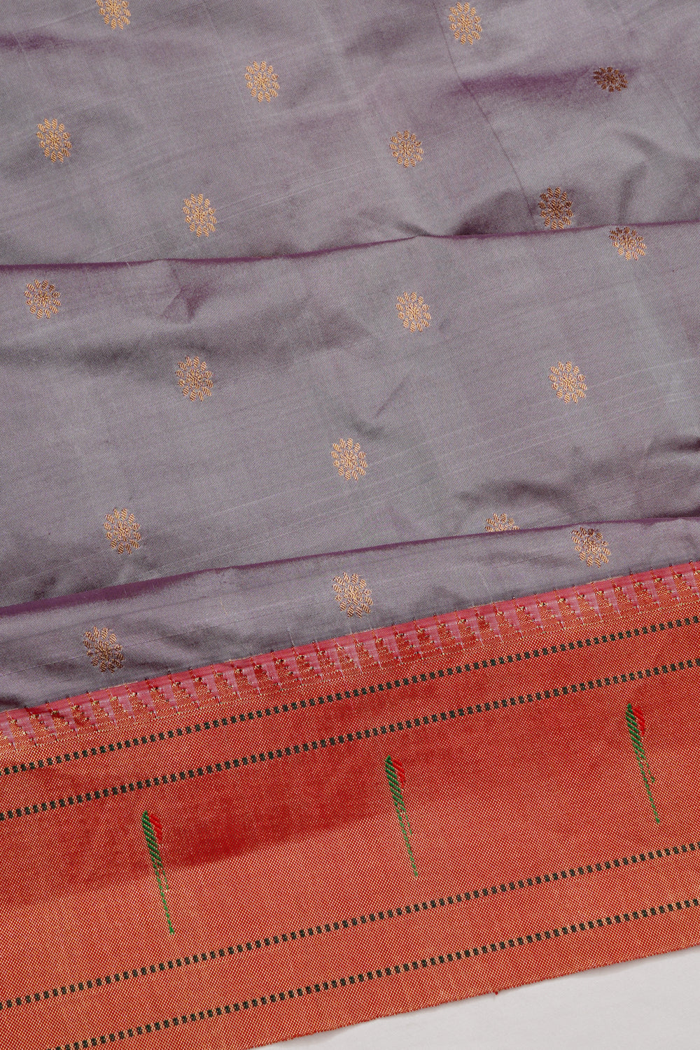 Muniya Silk Butta Grey Saree