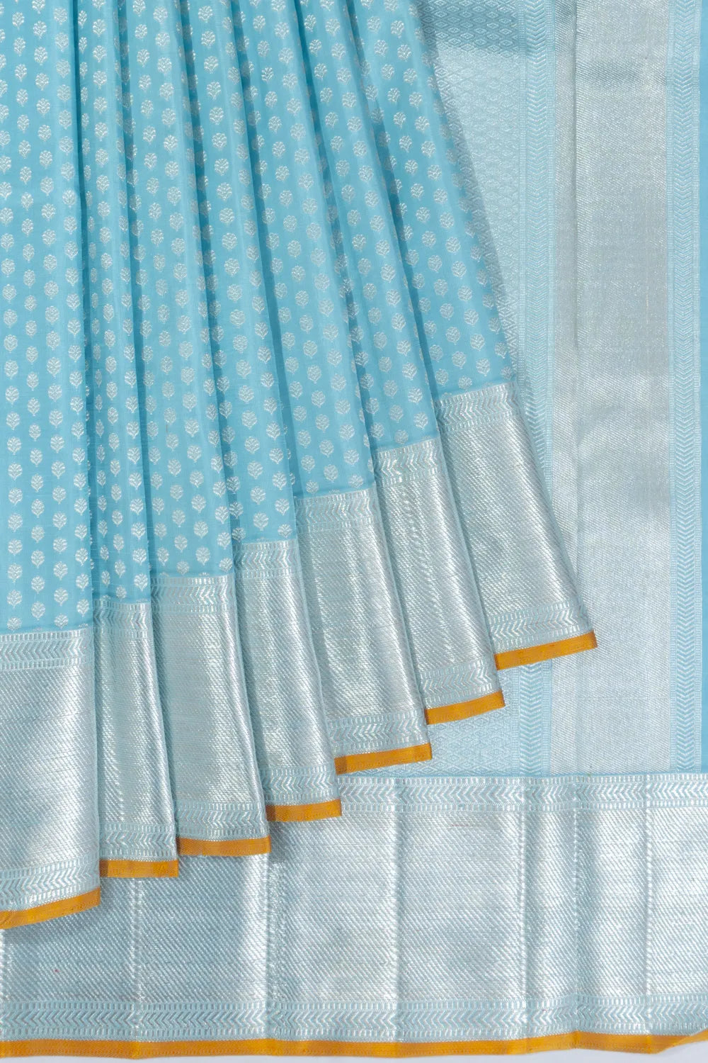 Kanchipuram Silk Butta Sky Blue Saree