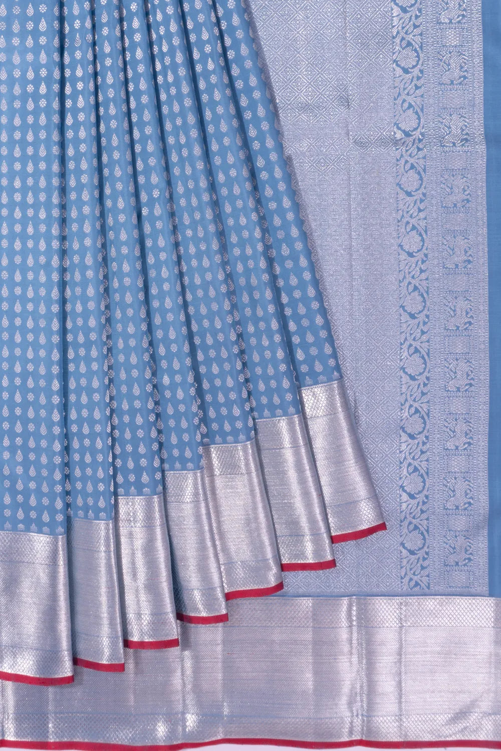 Kanchipuram Silk Butta Powder Blue Saree