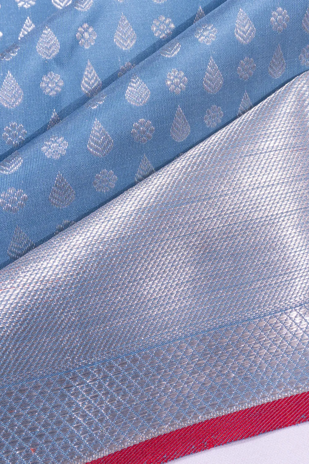 Kanchipuram Silk Butta Powder Blue Saree