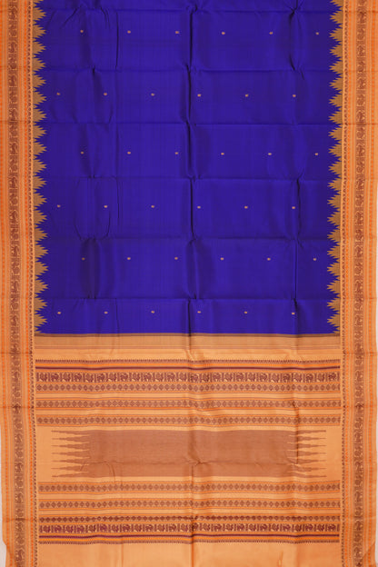 Zero Zari Kanchipuram Silk Butta Royal Blue Saree