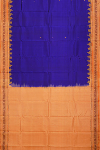 Zero Zari Kanchipuram Silk Butta Royal Blue Saree