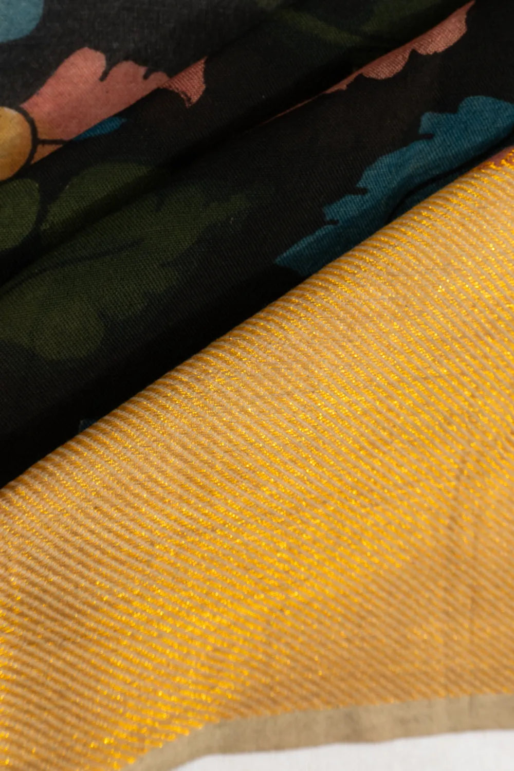 Kalamkari Silk Hand Painted Black Saree