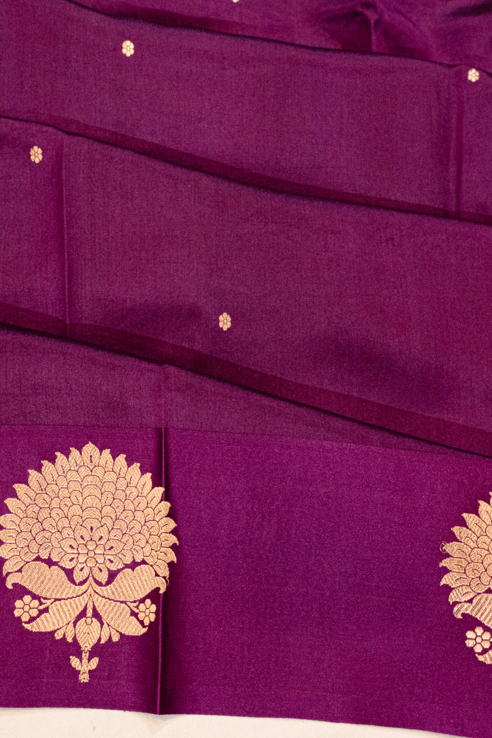 Banarasi Katan Silk Butta Purple Saree