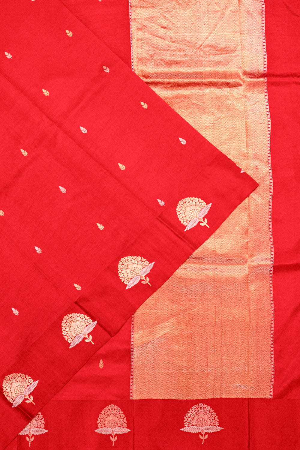 Banarasi Katan Silk Butta Red Saree