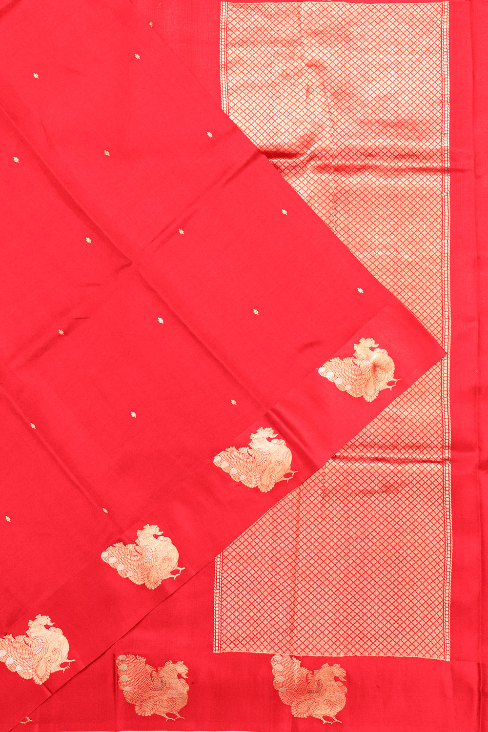 Banarasi Katan Silk Butta Red Saree
