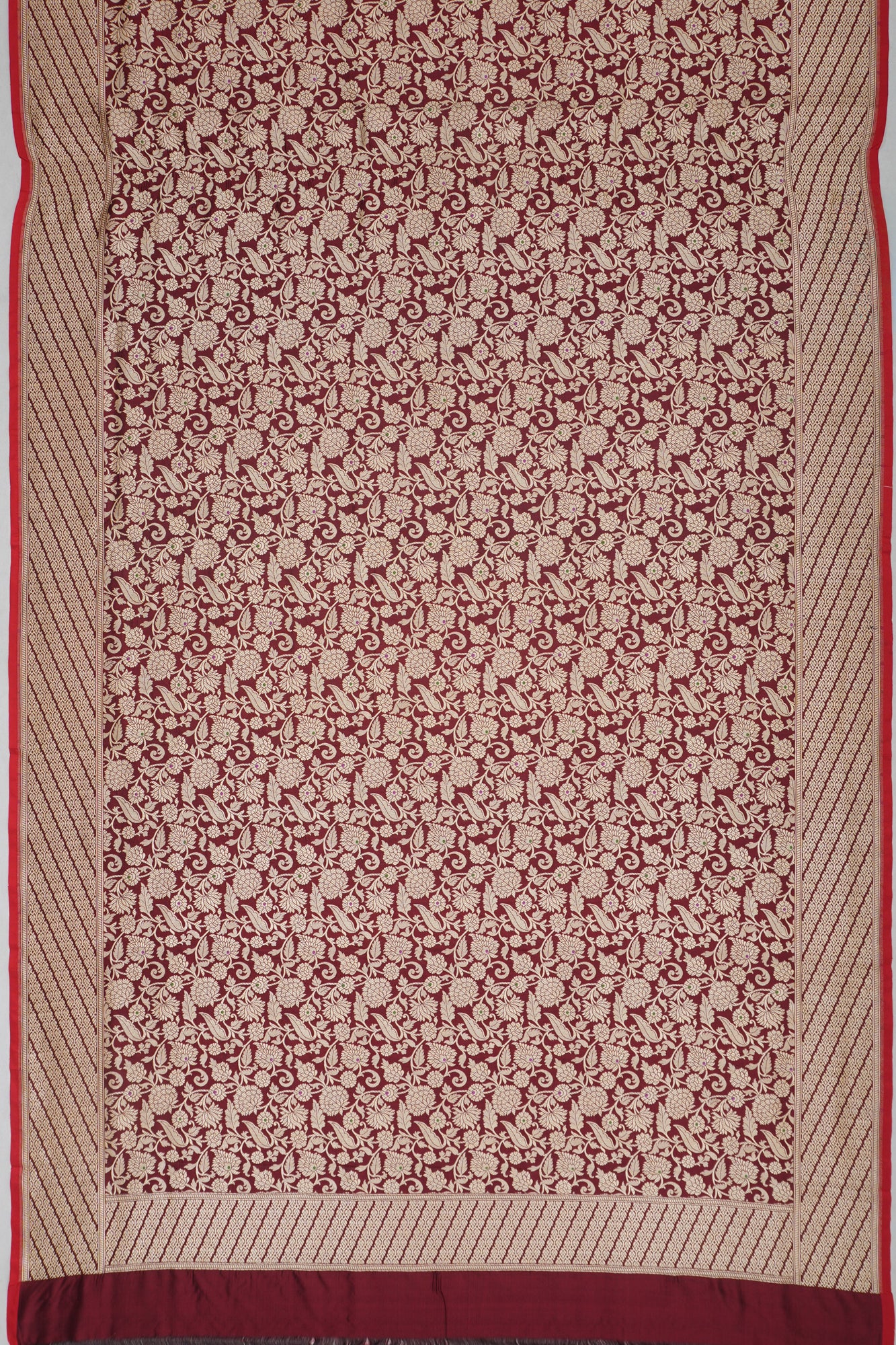Banarasi Silk Jaal Maroon Dupatta