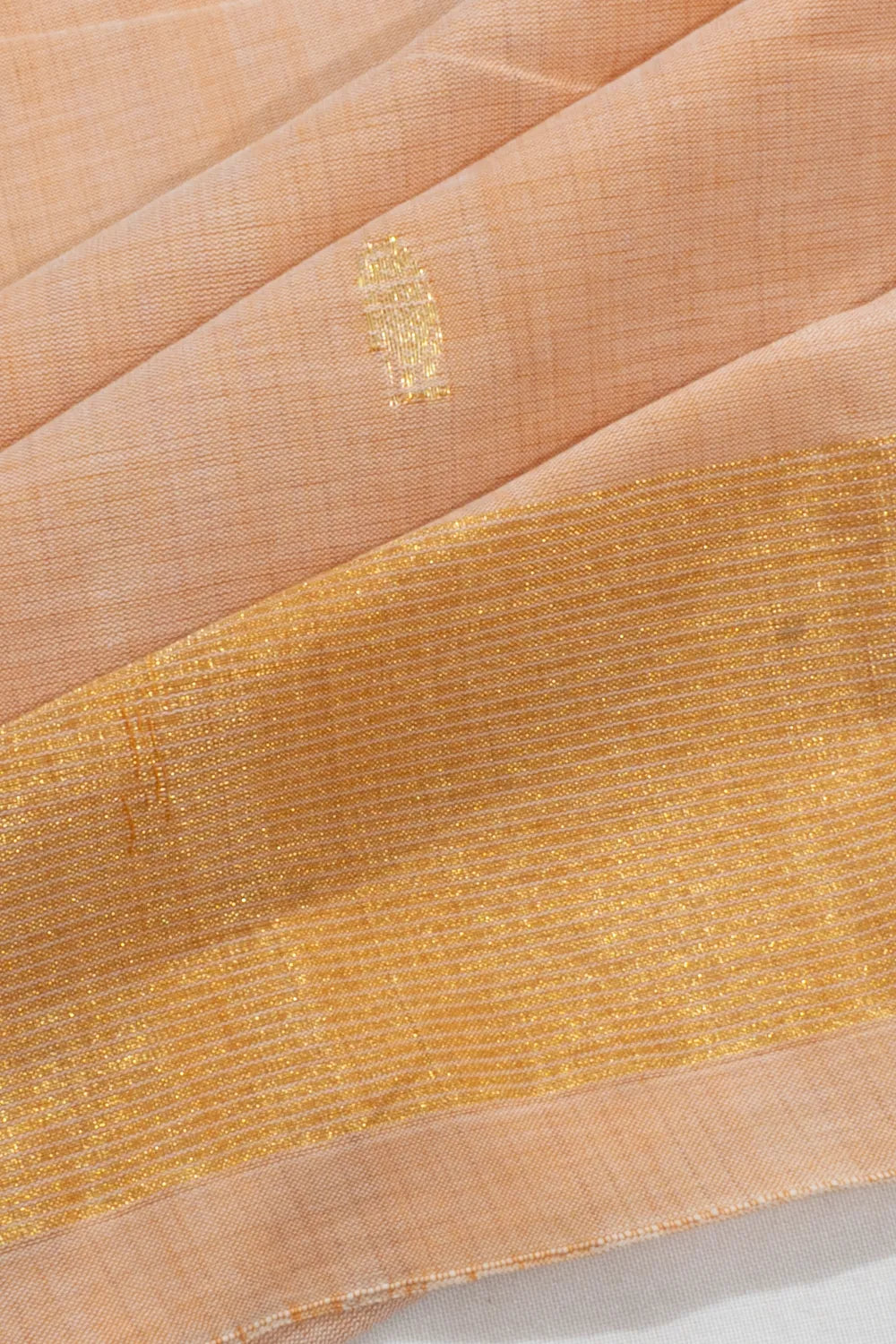Paithani Cotton Butta Peach Saree