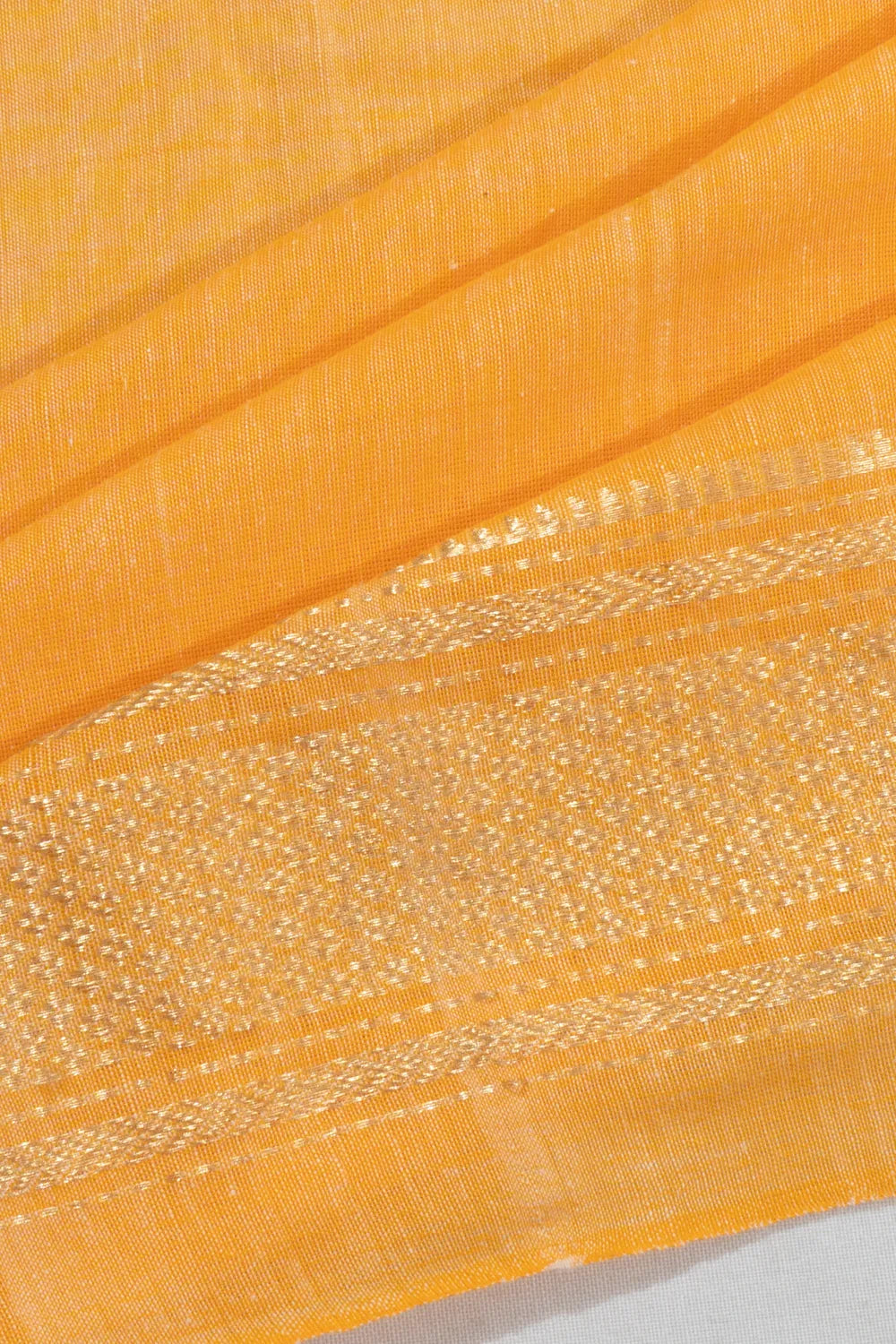 Paithani Cotton Butta Yellow Saree