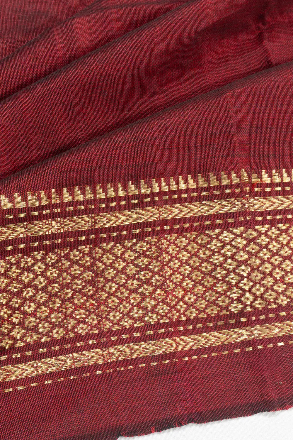 Paithani Cotton Butta Maroon Saree