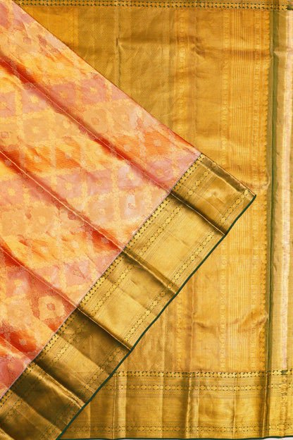 Taranga Kanchi Silk Tissue Brocade Multicolour Gold Saree