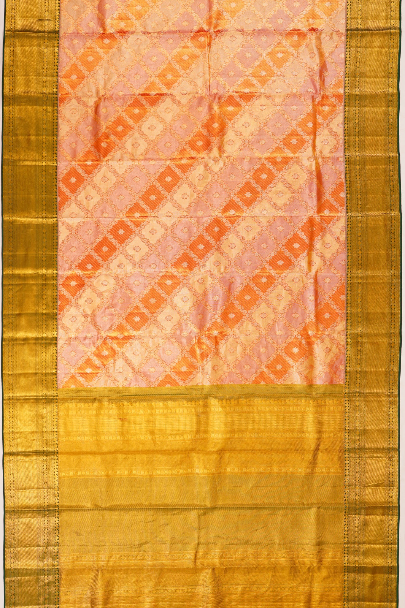 Taranga Kanchi Silk Tissue Brocade Multicolour Gold Saree
