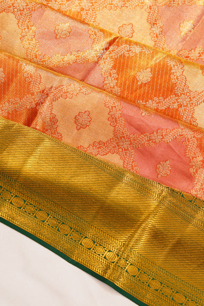 Taranga Kanchi Silk Tissue Brocade Multicolour Gold Saree
