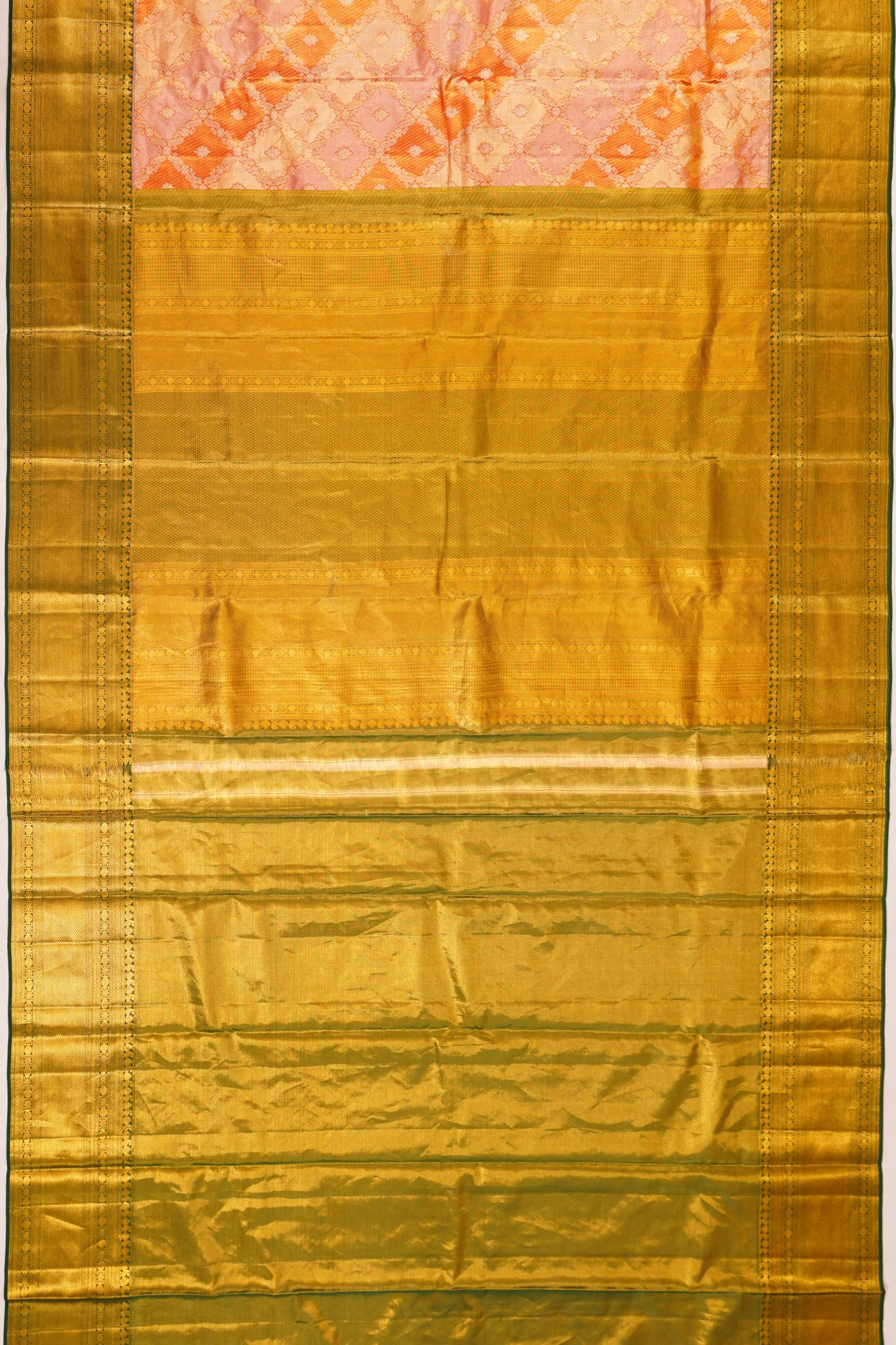 Taranga Kanchi Silk Tissue Brocade Multicolour Gold Saree