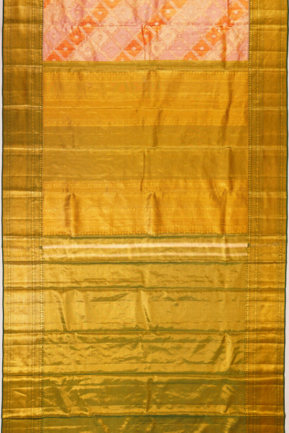 Taranga Kanchi Silk Tissue Brocade Multicolour Gold Saree