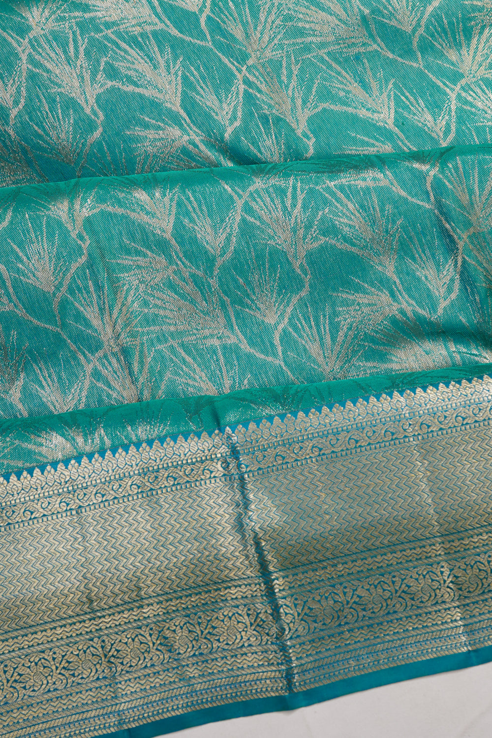 Taranga Kanchi Silk Tissue Brocade Sky Blue Saree
