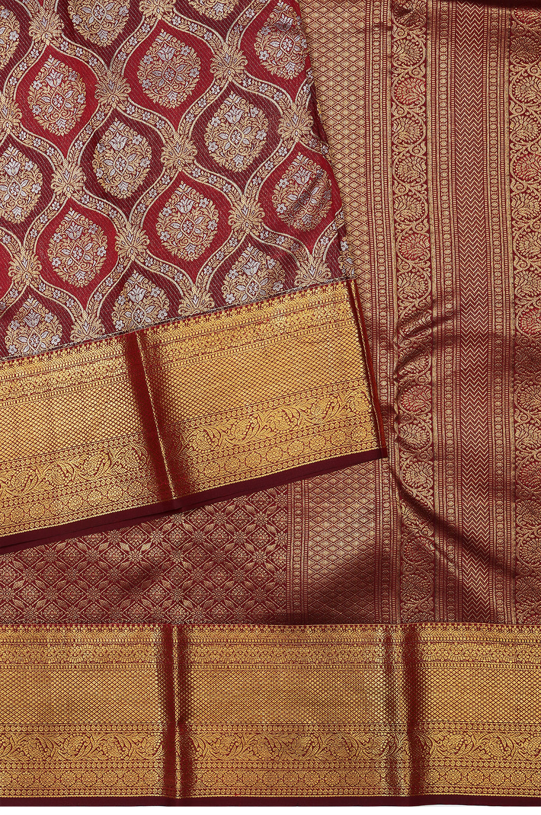 Taranga Kanchi Silk Brocade Maroon Saree