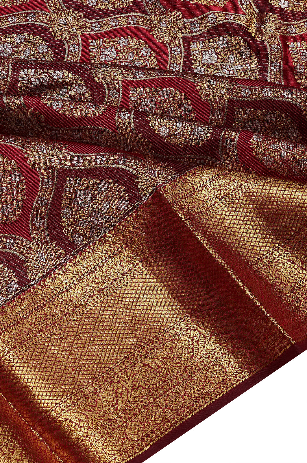 Taranga Kanchi Silk Brocade Maroon Saree
