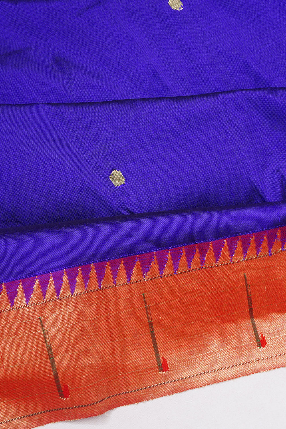 Paithani Silk Butta Royal Blue Saree