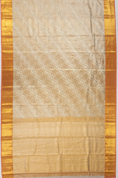 Dharmavaram Silk Tissue Brocade Gold Saree