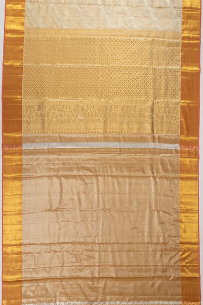 Dharmavaram Silk Tissue Brocade Gold Saree