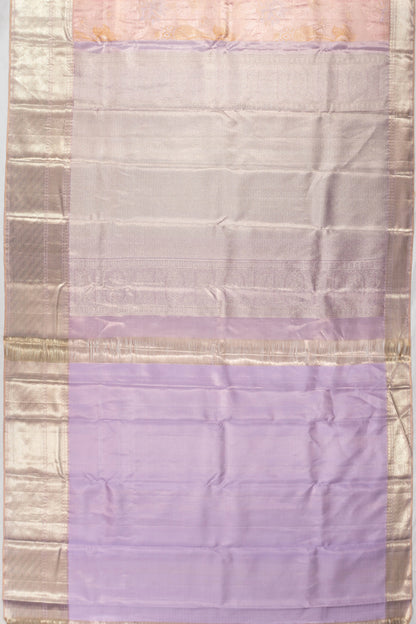Dharmavaram Silk Tissue Brocade Baby Pink Saree