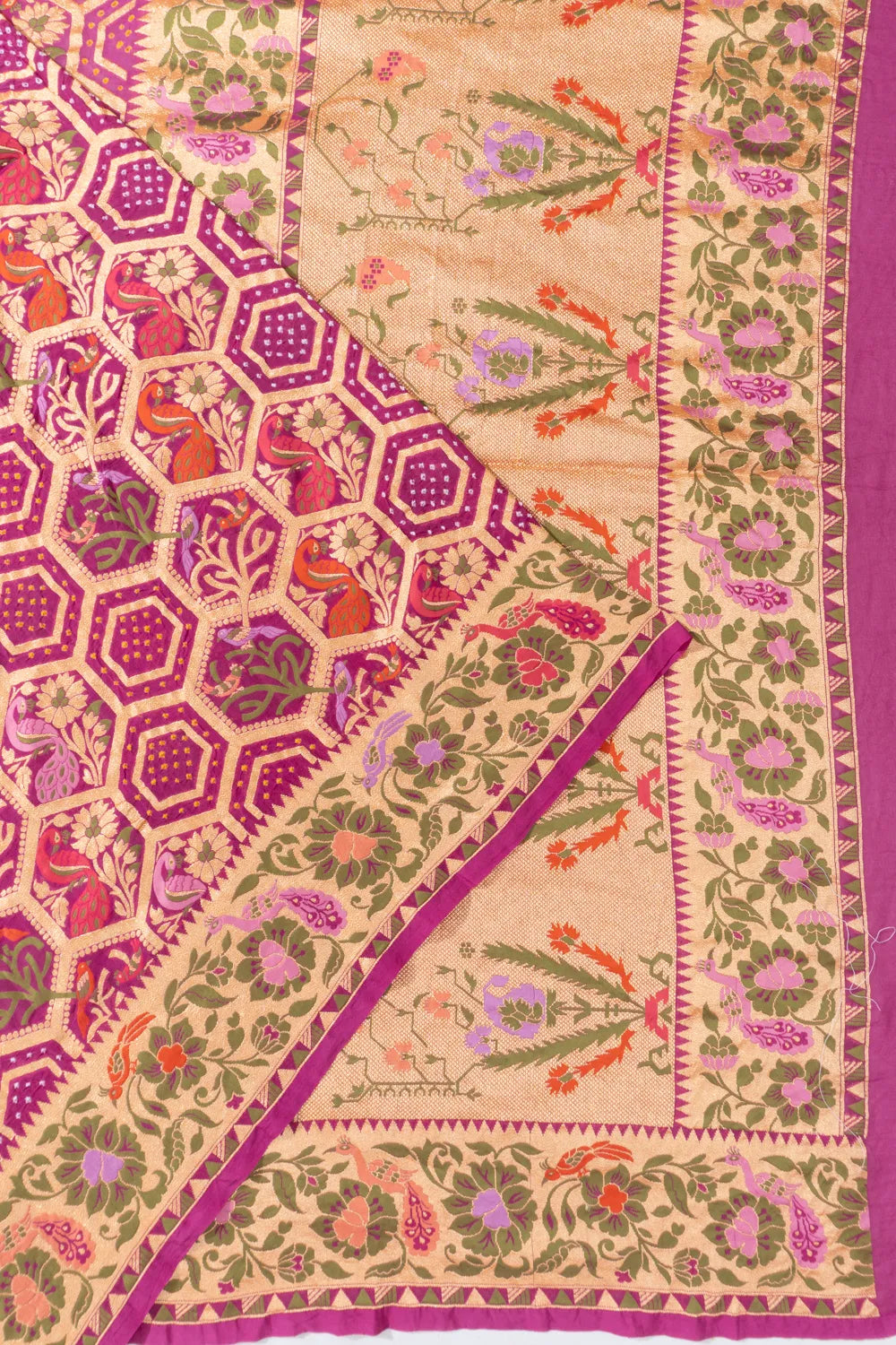 Banarasi Georgette Bandhani Pink Saree