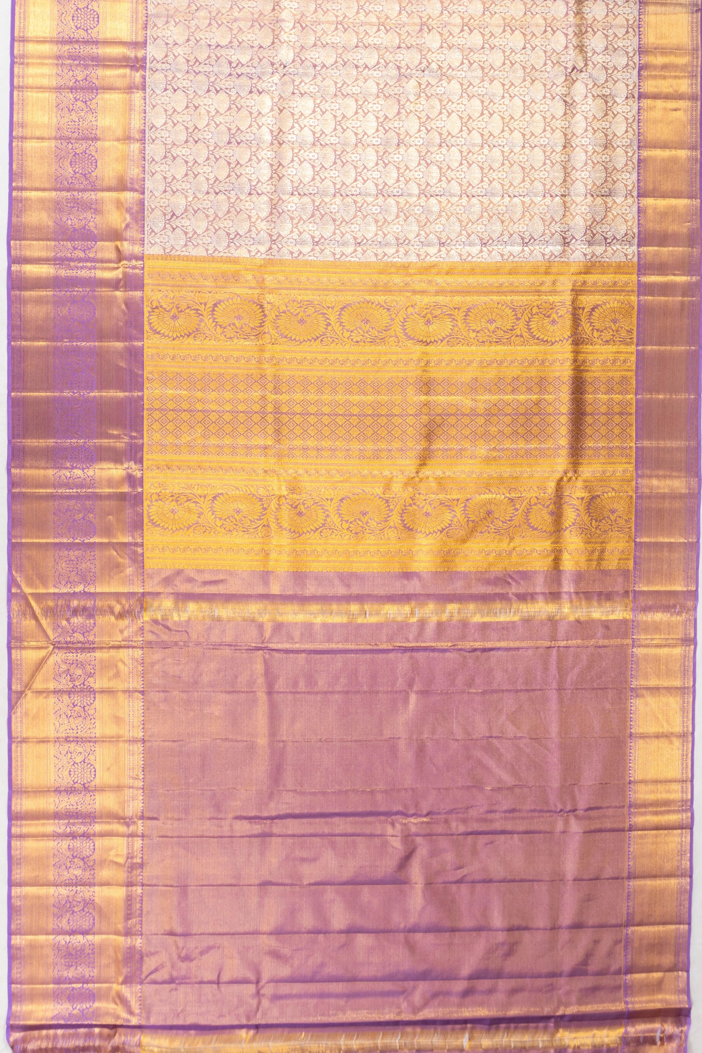 Taranga Kanchi Silk Tissue Brocade Lavender Saree