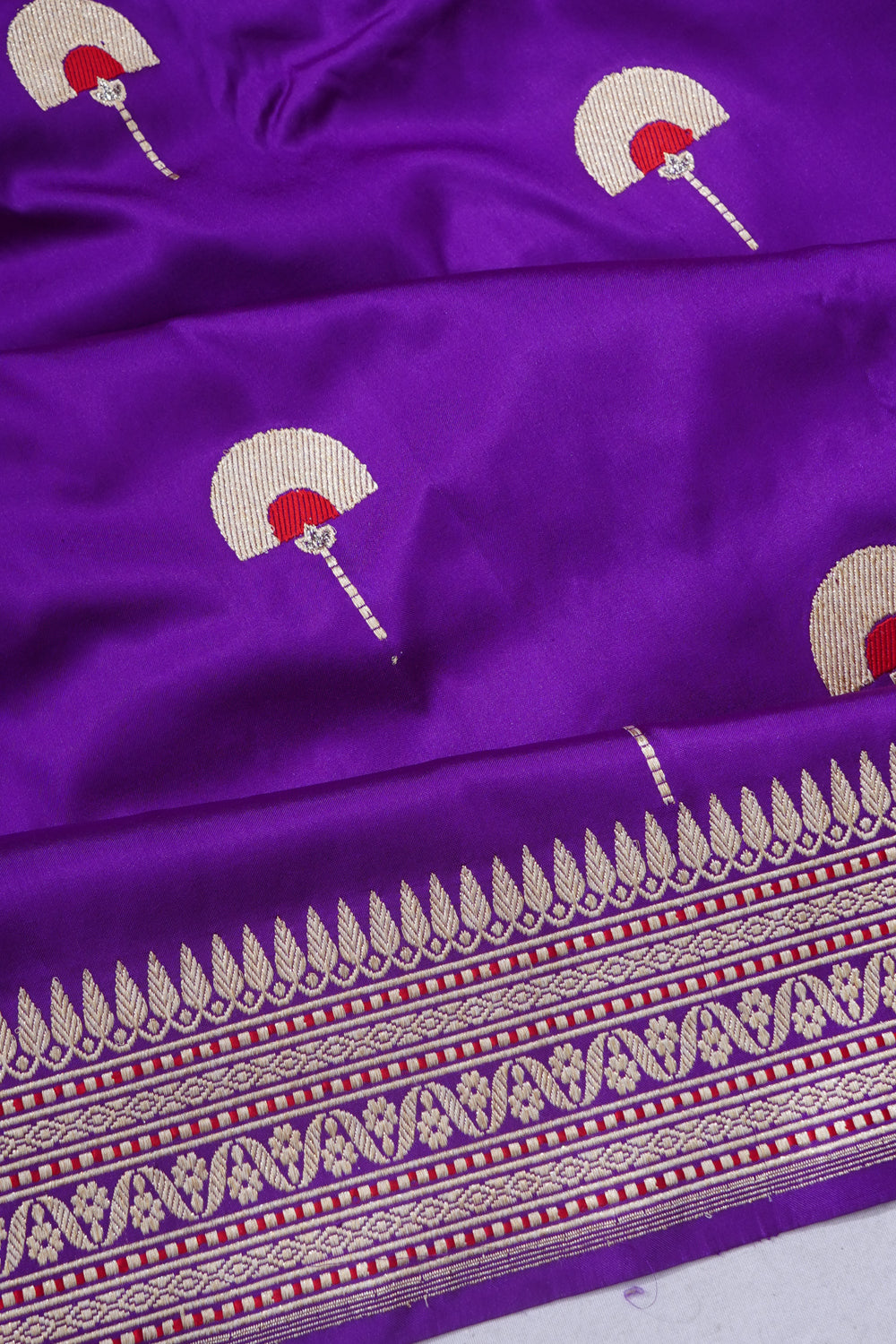 Banarasi Silk Butta Violet Saree