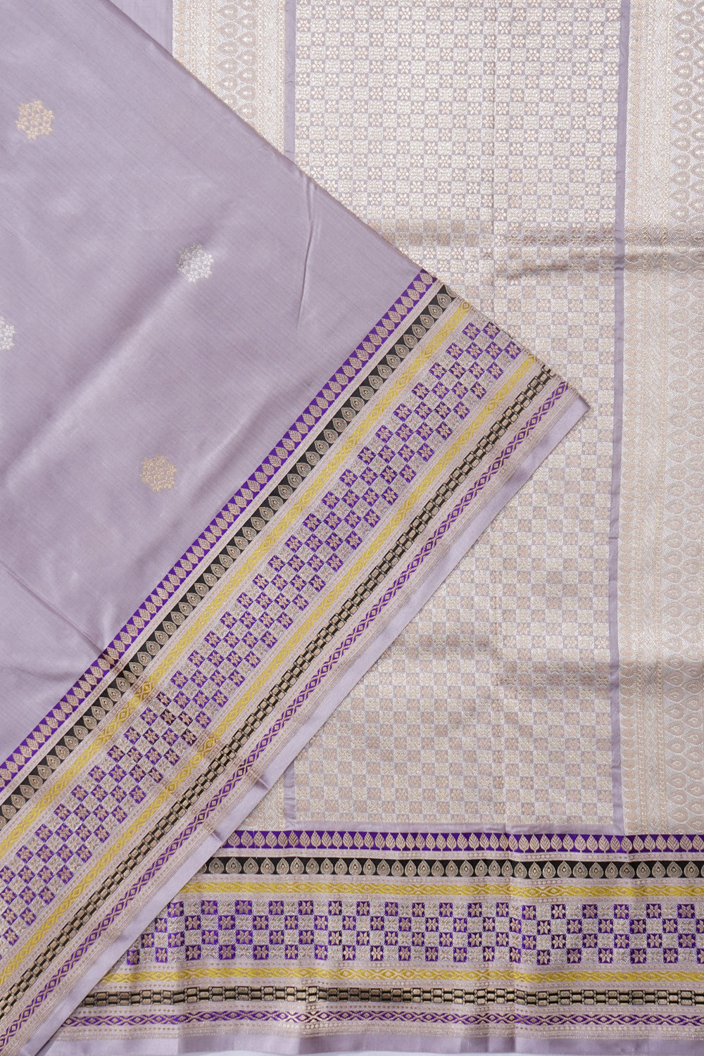 Banarasi Silk Butta Lilac Saree